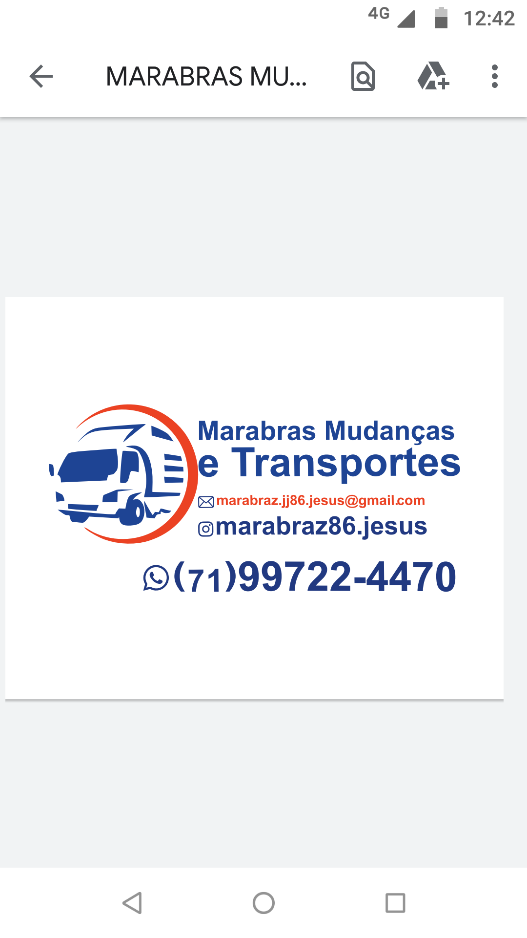 Logo da transportadora MARABRAS MUDANÇAS TRANSPORTES